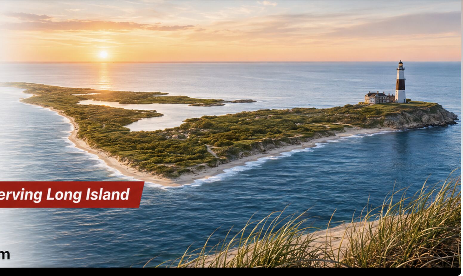 The Long Island coastline at Montauk Point